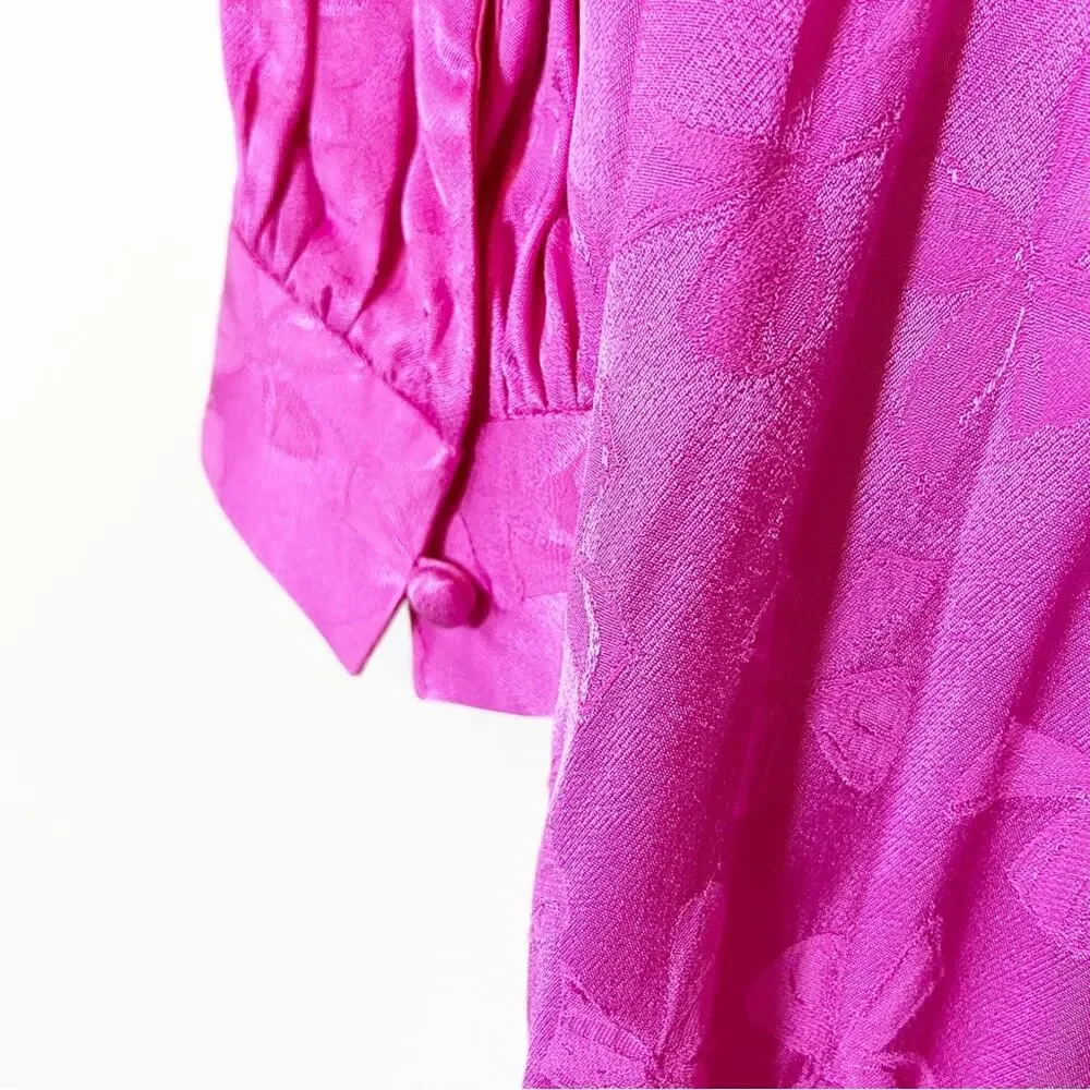 Kate Spade Jewel Button Bow Jacquard Dress Pink Size 6 NWT‎